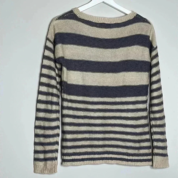 Pink Rose Gray Stripped Knit Sweater - Picture 7 of 8